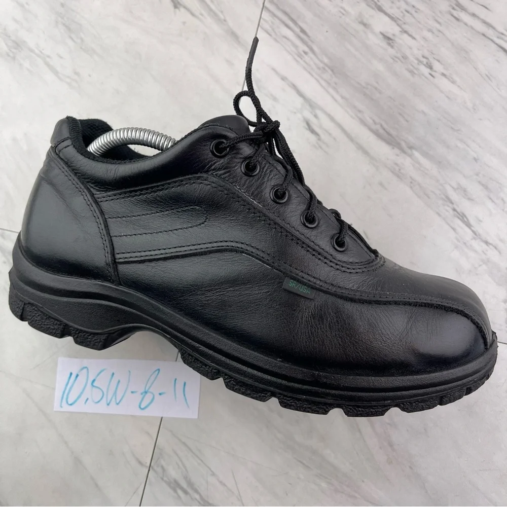 -Thorogood Women’s 10.5 W Wide Soft Streets Double Track Oxford Black Shoes